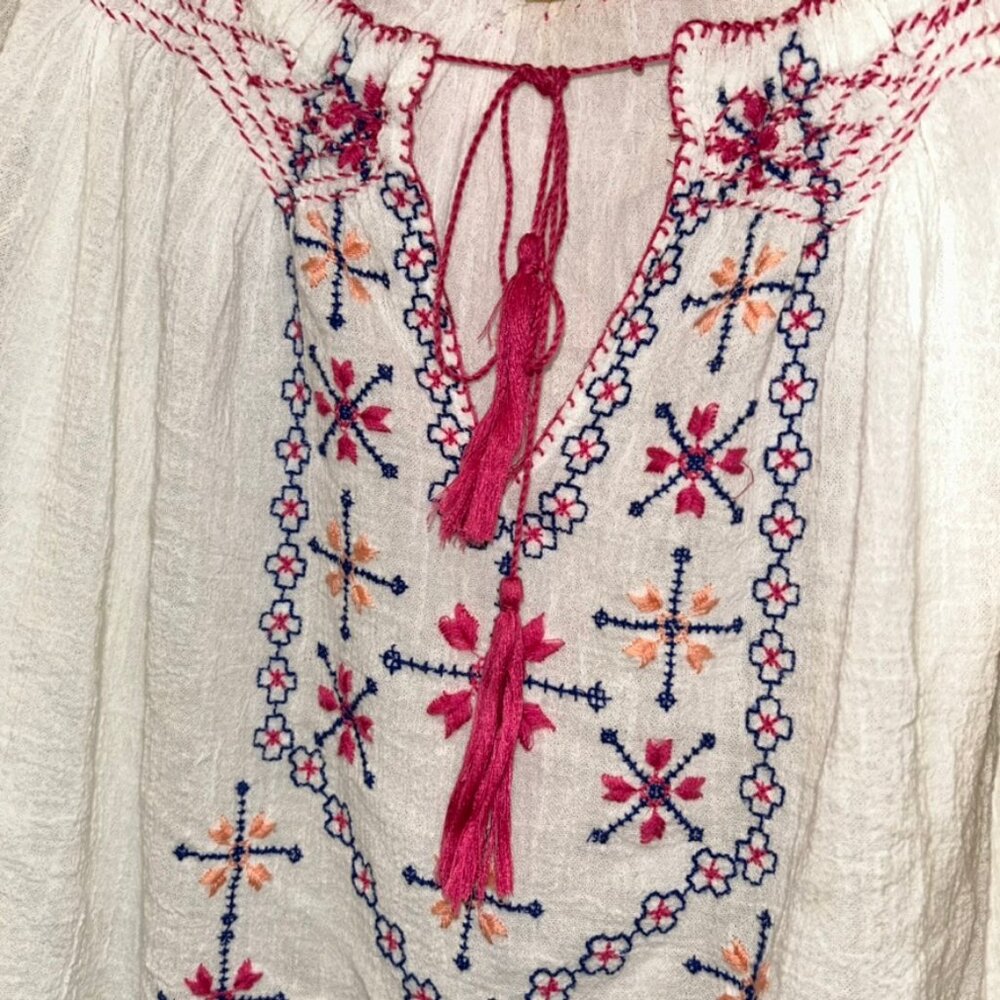 Roberta Roller Rabbit Pink Orange Embroidered Ukr… - image 4